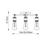 Pewter 3 Light