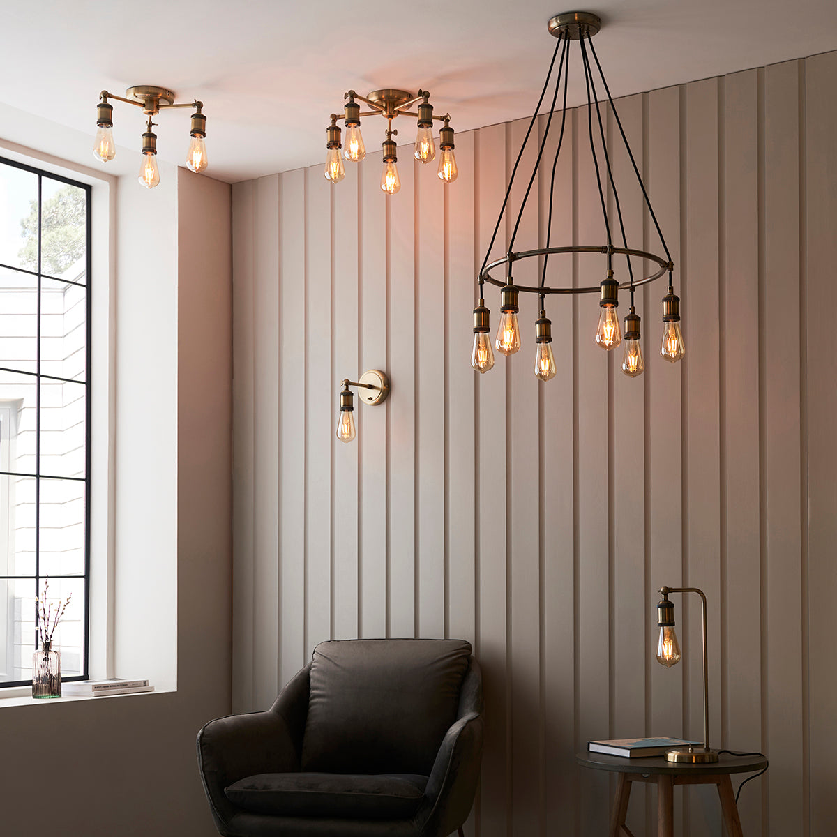Pewter 5 Light
