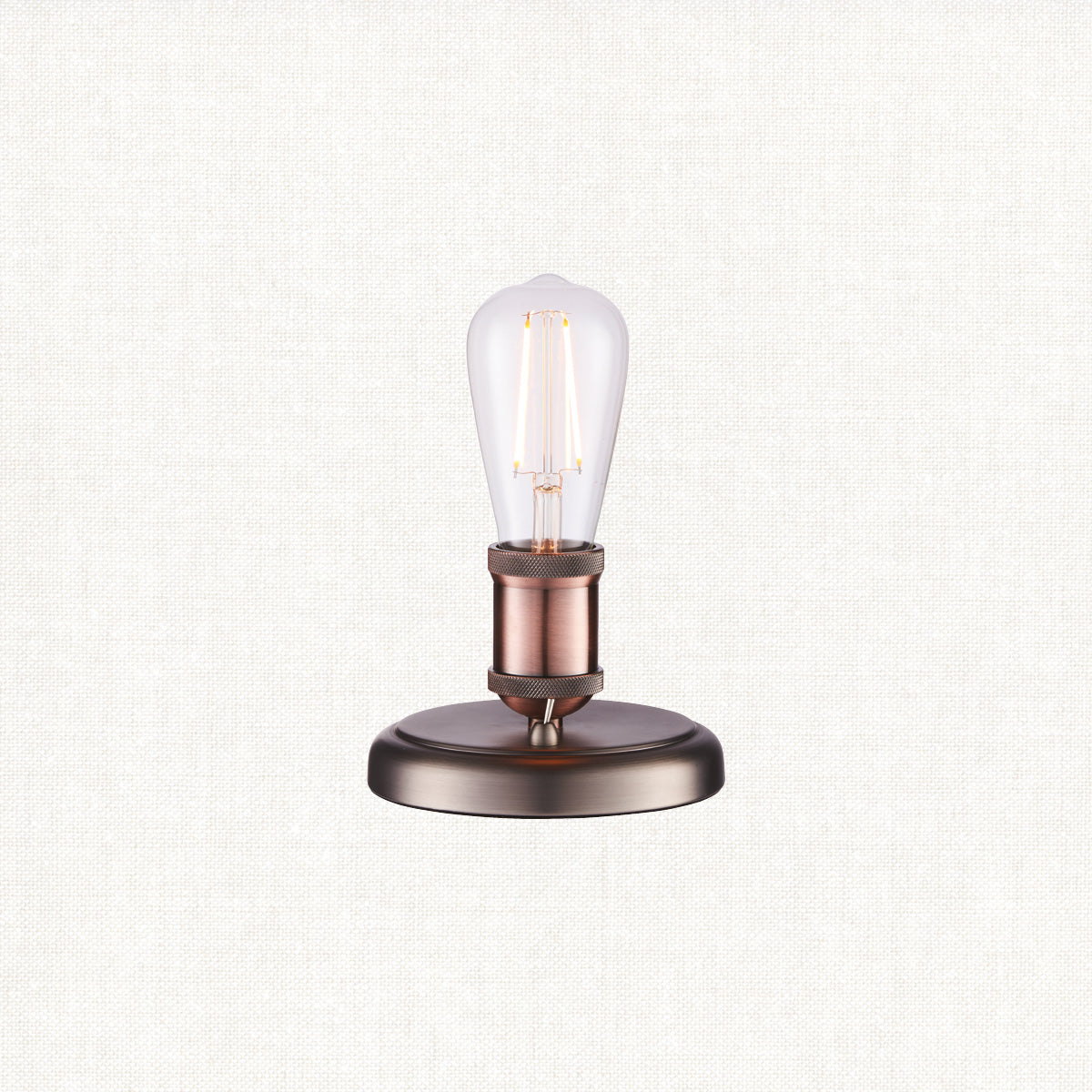 Russell Short Table Lamp in Pewter