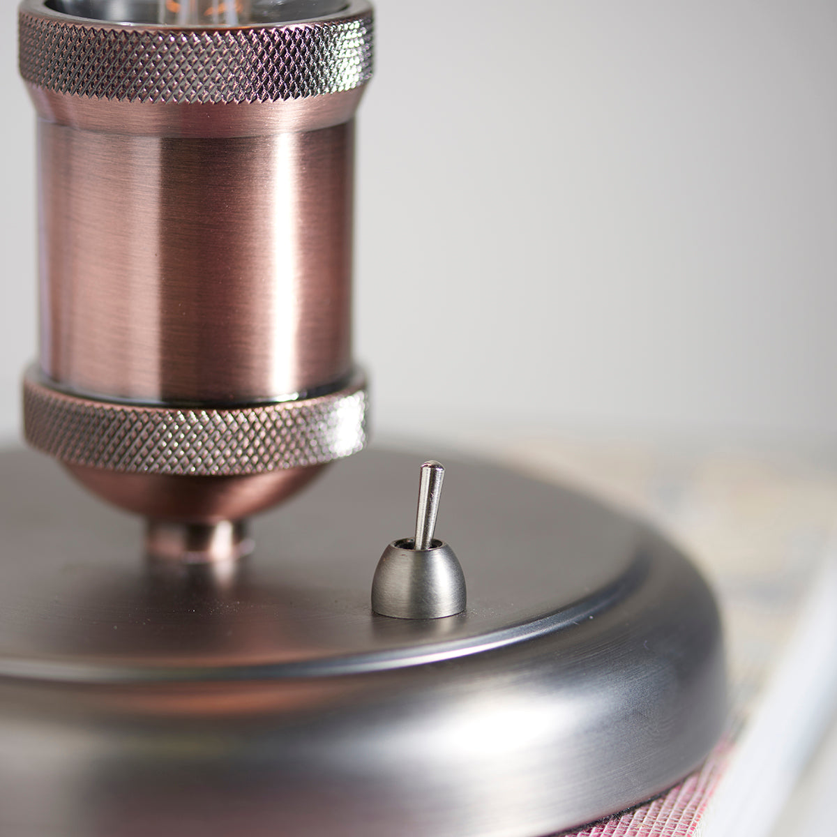 Russell Short Table Lamp in Pewter