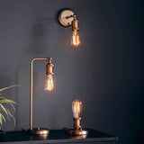 Russell Short Table Lamp in Pewter