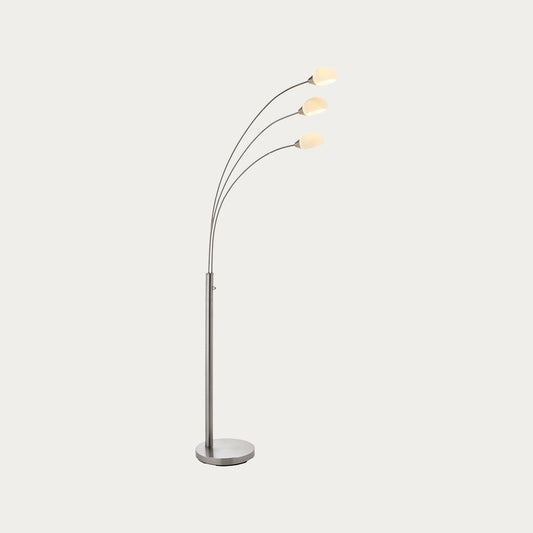 Elio Nickel 3 Arm Floor Lamp