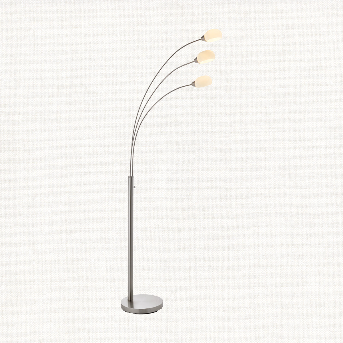 Elio Nickel 3 Arm Floor Lamp