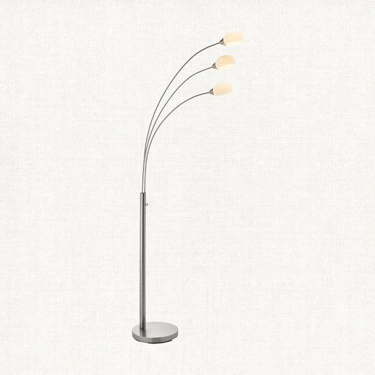 Elio Nickel 3 Arm Floor Lamp