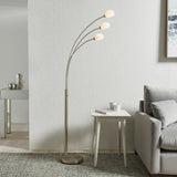 Elio Nickel 3 Arm Floor Lamp