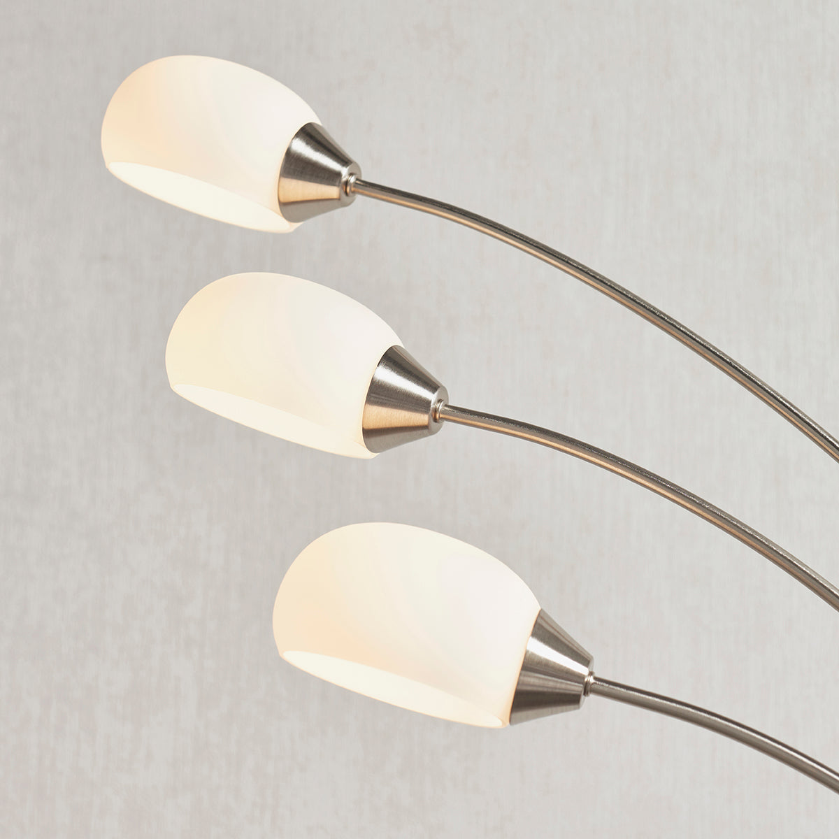 Elio Nickel 3 Arm Floor Lamp