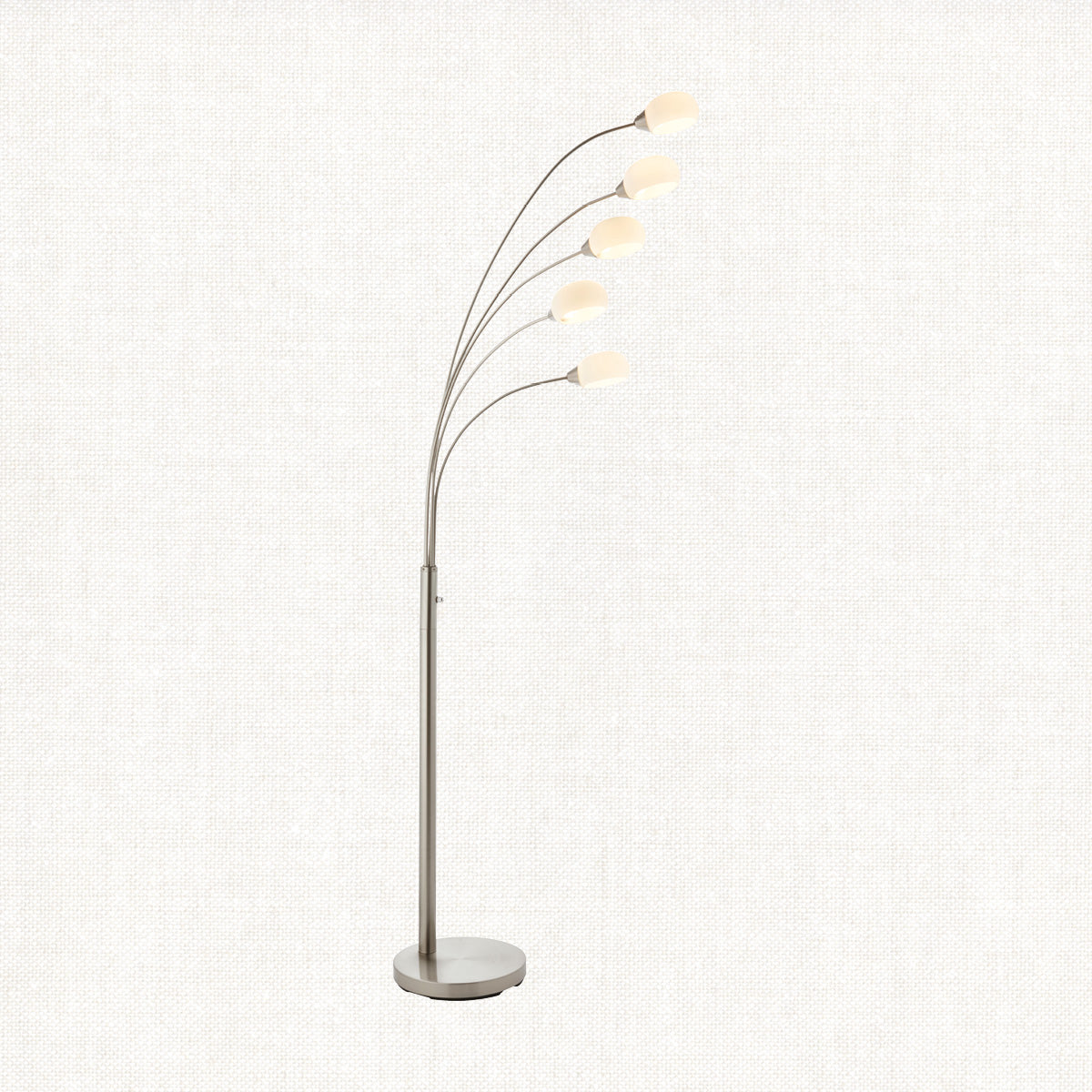 Elio Nickel 5 Arm Floor Lamp