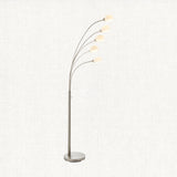 Elio Nickel 5 Arm Floor Lamp