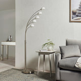 Elio Nickel 5 Arm Floor Lamp