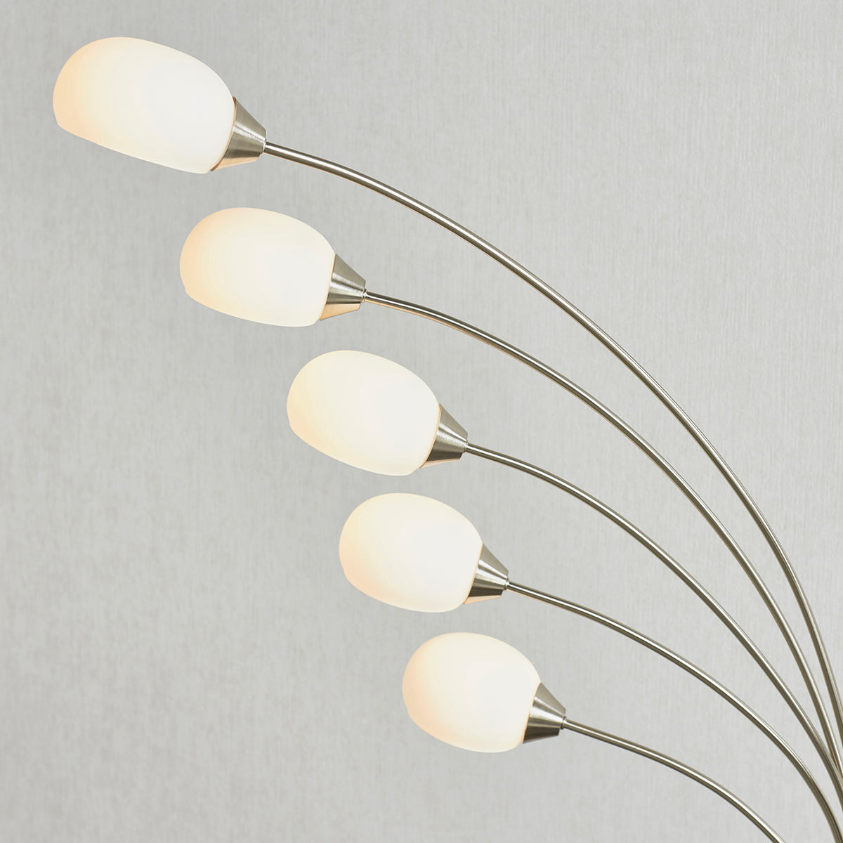 Elio Nickel 5 Arm Floor Lamp