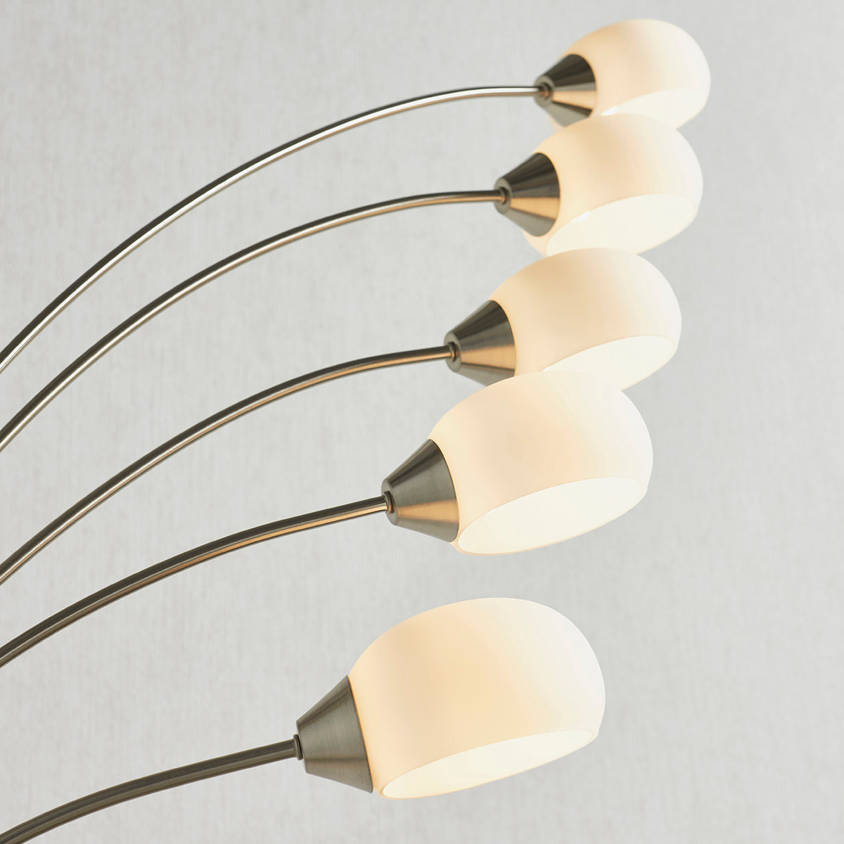 Elio Nickel 5 Arm Floor Lamp
