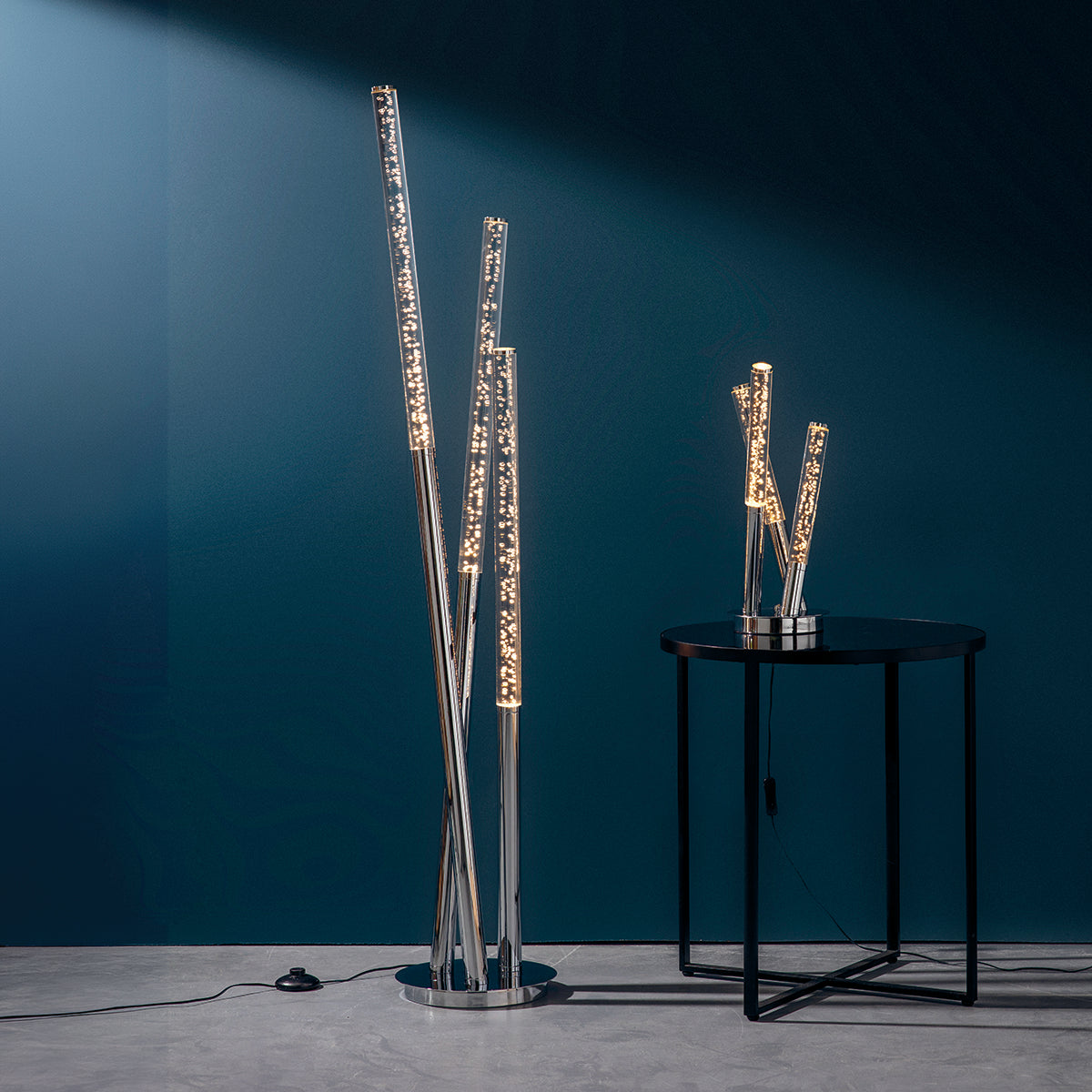 Nova Chrome Cylindrical Floor Lamp