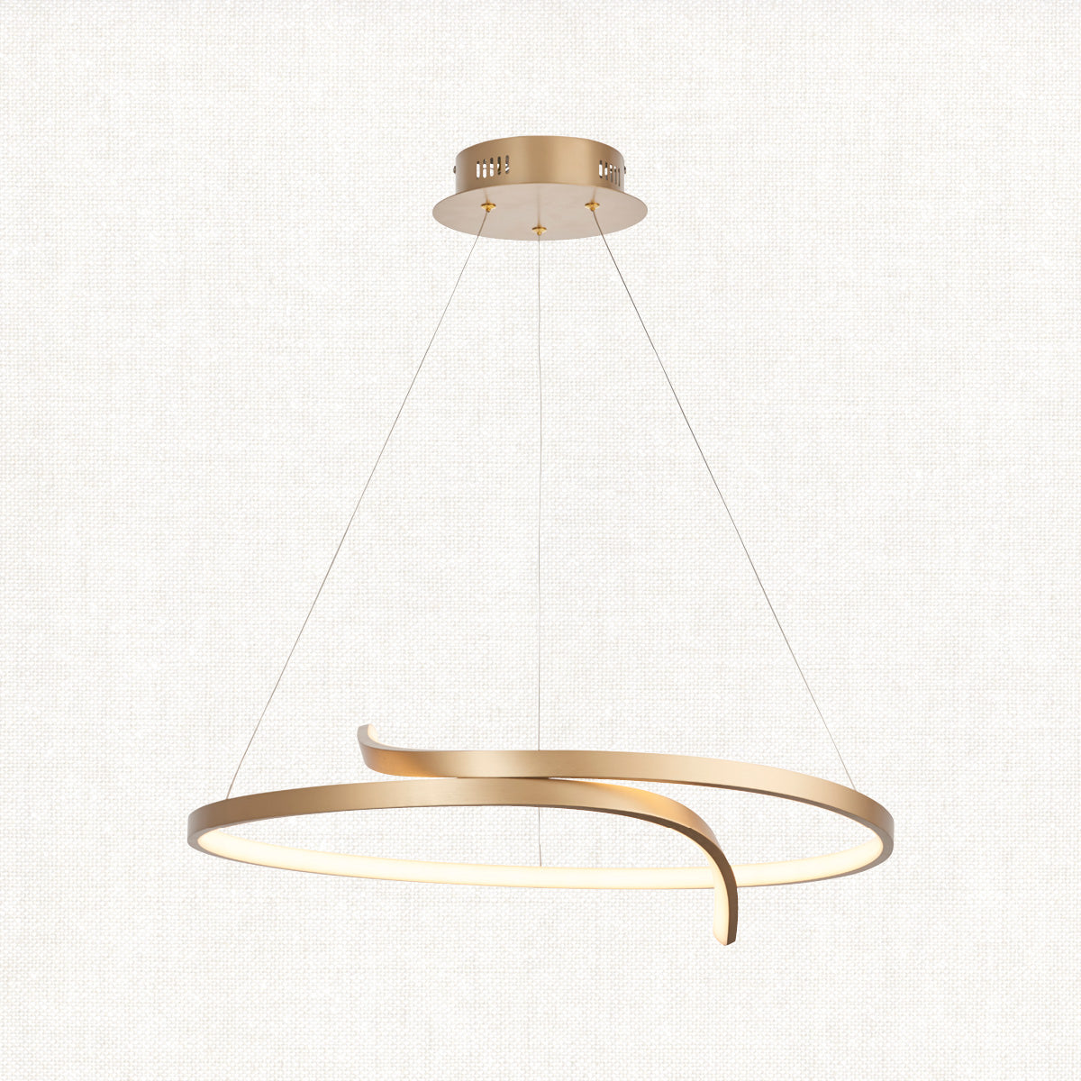 Brushed gold plated & white silicone
