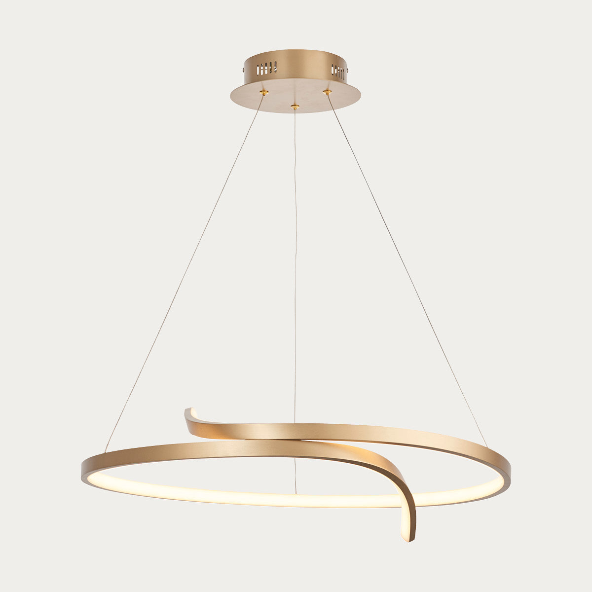 Brushed gold plated & white silicone