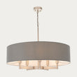 Frida Fabric Shade Chandelier in Grey