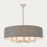 Frida Fabric Shade Chandelier in Grey