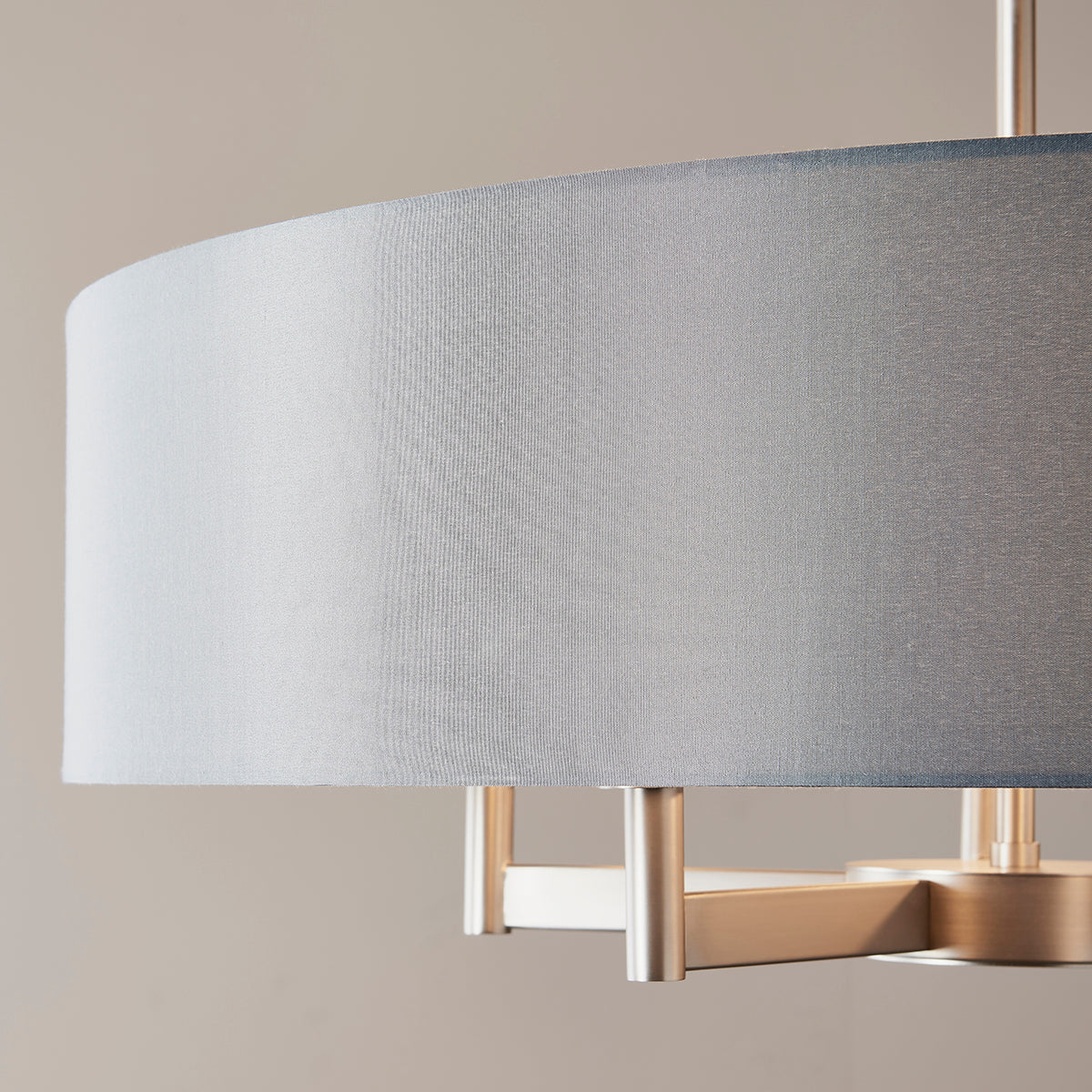 Frida Fabric Shade Chandelier in Grey