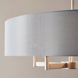 Frida Fabric Shade Chandelier in Grey