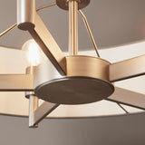 Frida Fabric Shade Chandelier in Grey