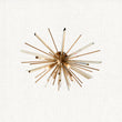 Juno Flush Starburst Ceiling Light in Antique Brass