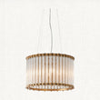 Ohio Glass Detail Pendant in Brushed Gold