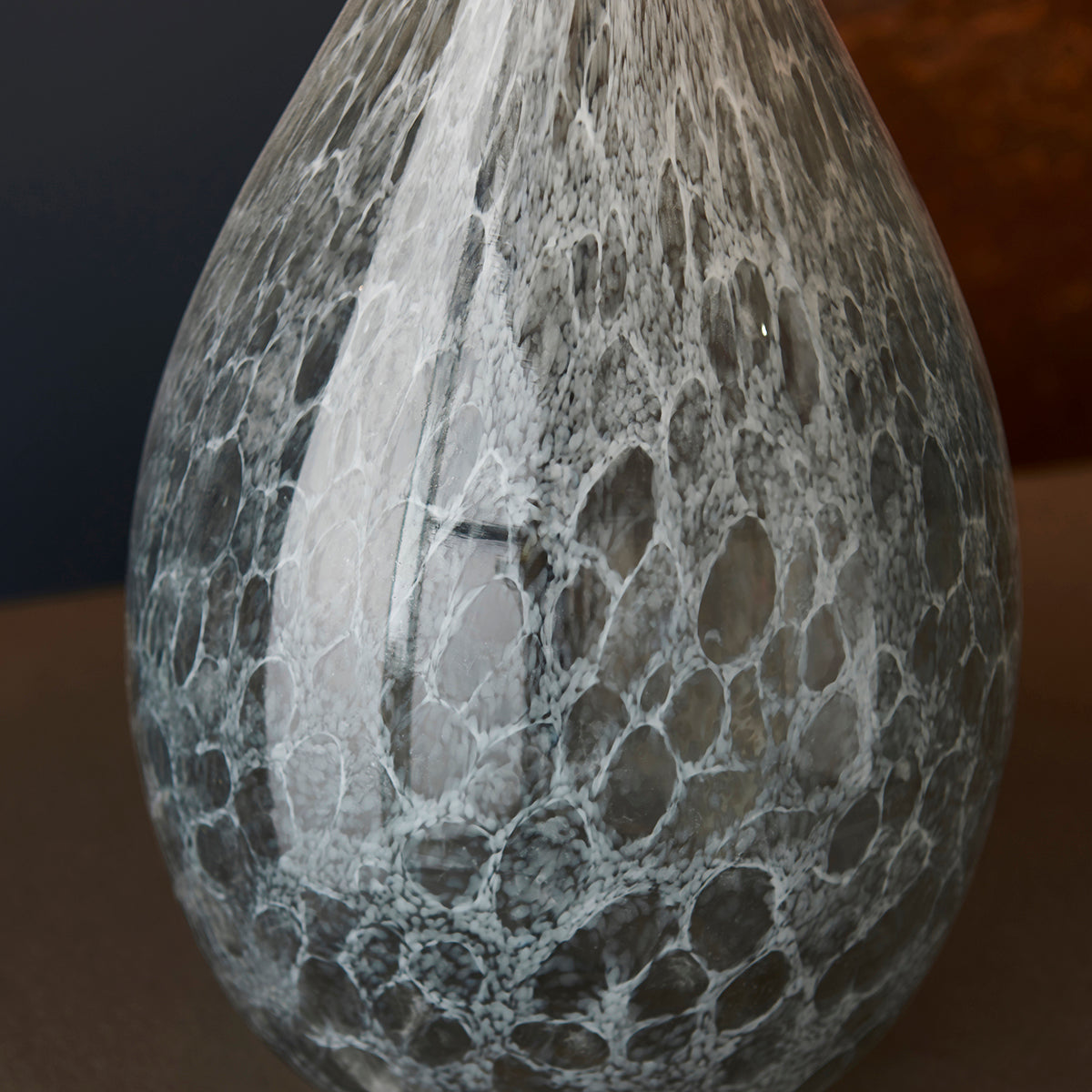 Hourglass Artisan Blown Glass Table Lamp Base