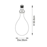 Hourglass Artisan Blown Glass Table Lamp Base