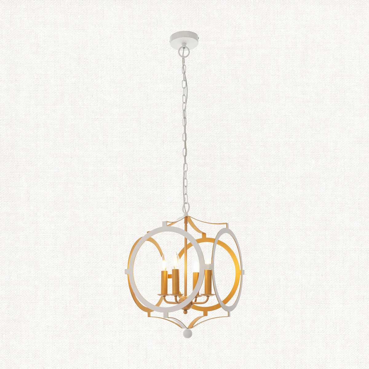 Matt white & gold paint