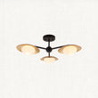 Tabernas Three-Light Ceiling Light in Gold