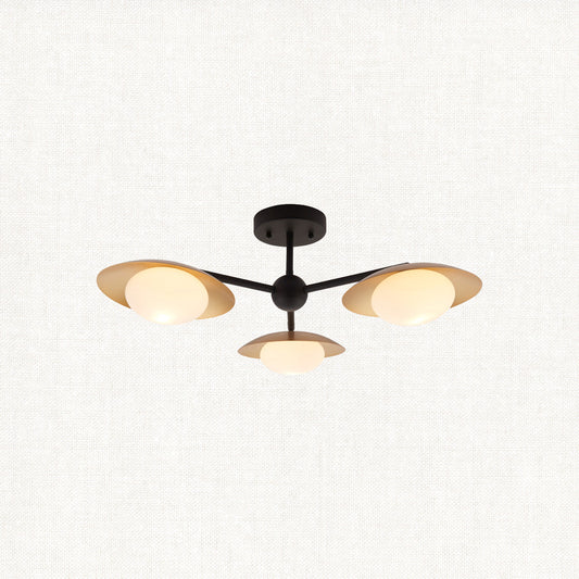 Tabernas Three-Light Ceiling Light in Gold