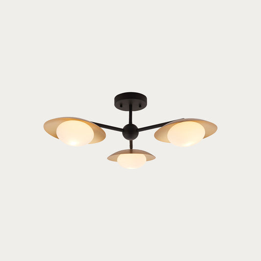 Tabernas Three-Light Ceiling Light in Gold