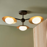 Tabernas Three-Light Ceiling Light in Gold