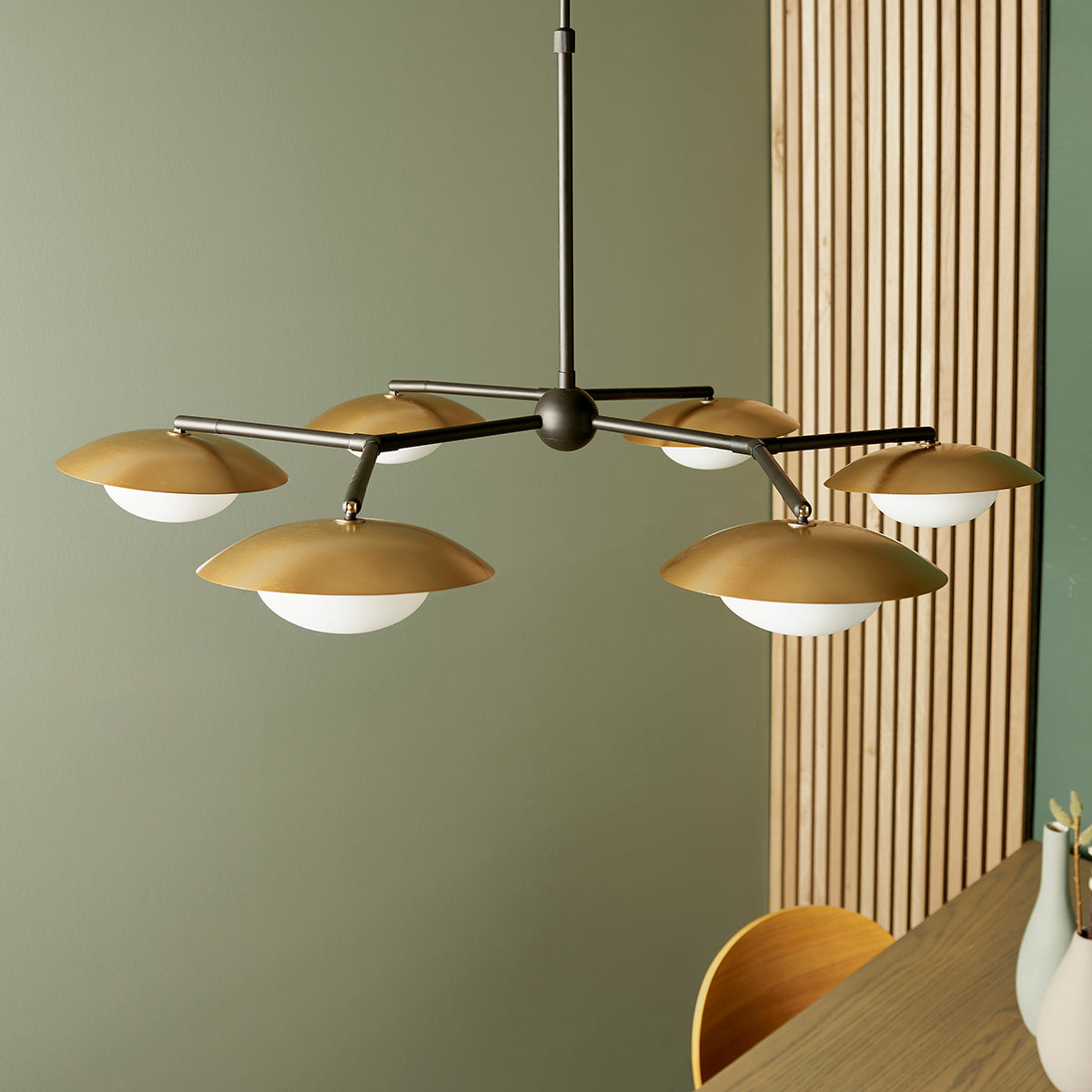 Tabernas Six-Light Ceiling Light in Gold