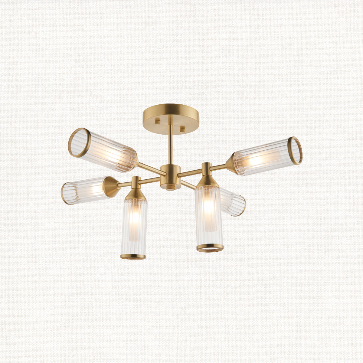 Juliette Ceiling Light in Brushed Brass
