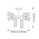 Juliette Ceiling Light in Brushed Brass