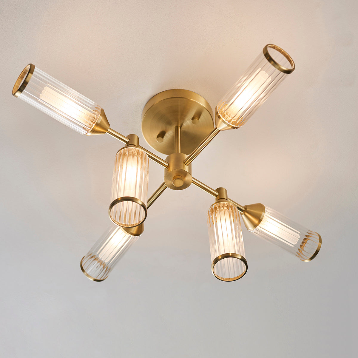 Juliette Ceiling Light in Brushed Brass