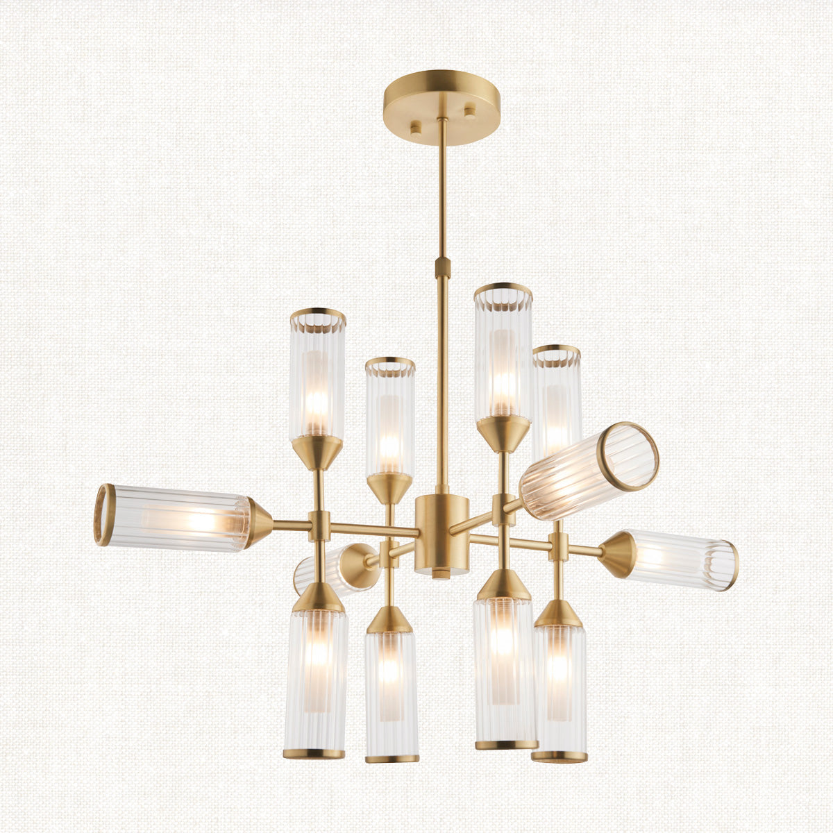 Juliette Large Ceiling Light in Brushed Brass
