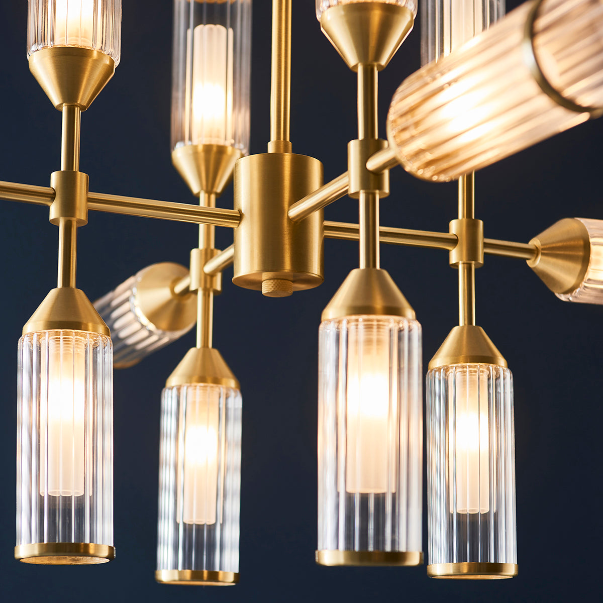 Juliette Large Ceiling Light in Brushed Brass