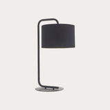 Satin black paint & black fabric