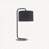 Satin black paint & black fabric