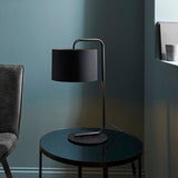 Satin black paint & black fabric