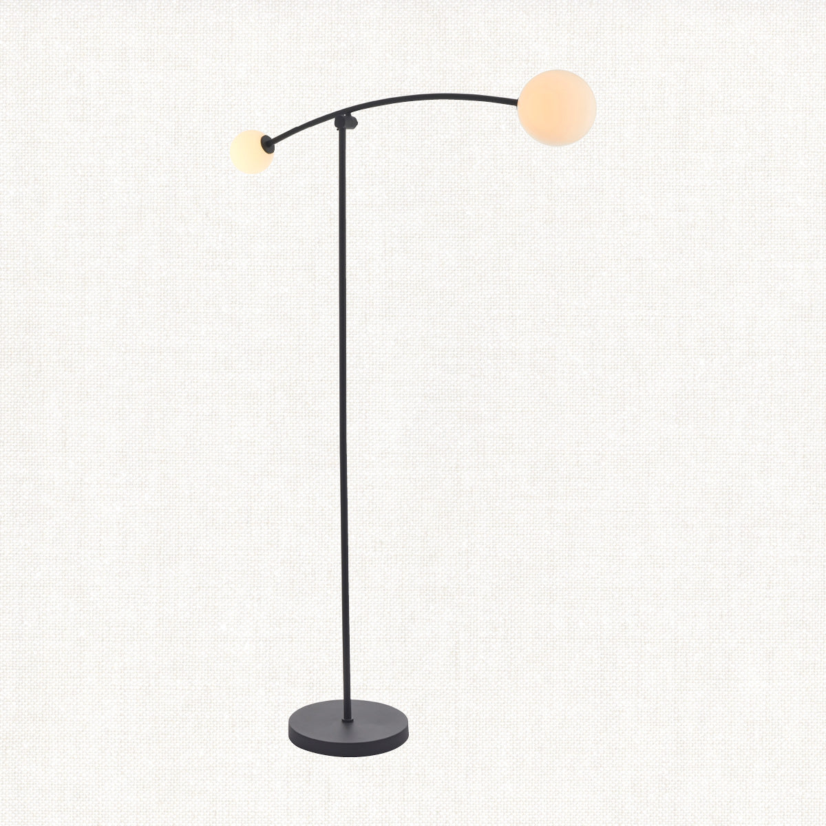 See-saw Floor Lamp in Black and Opal