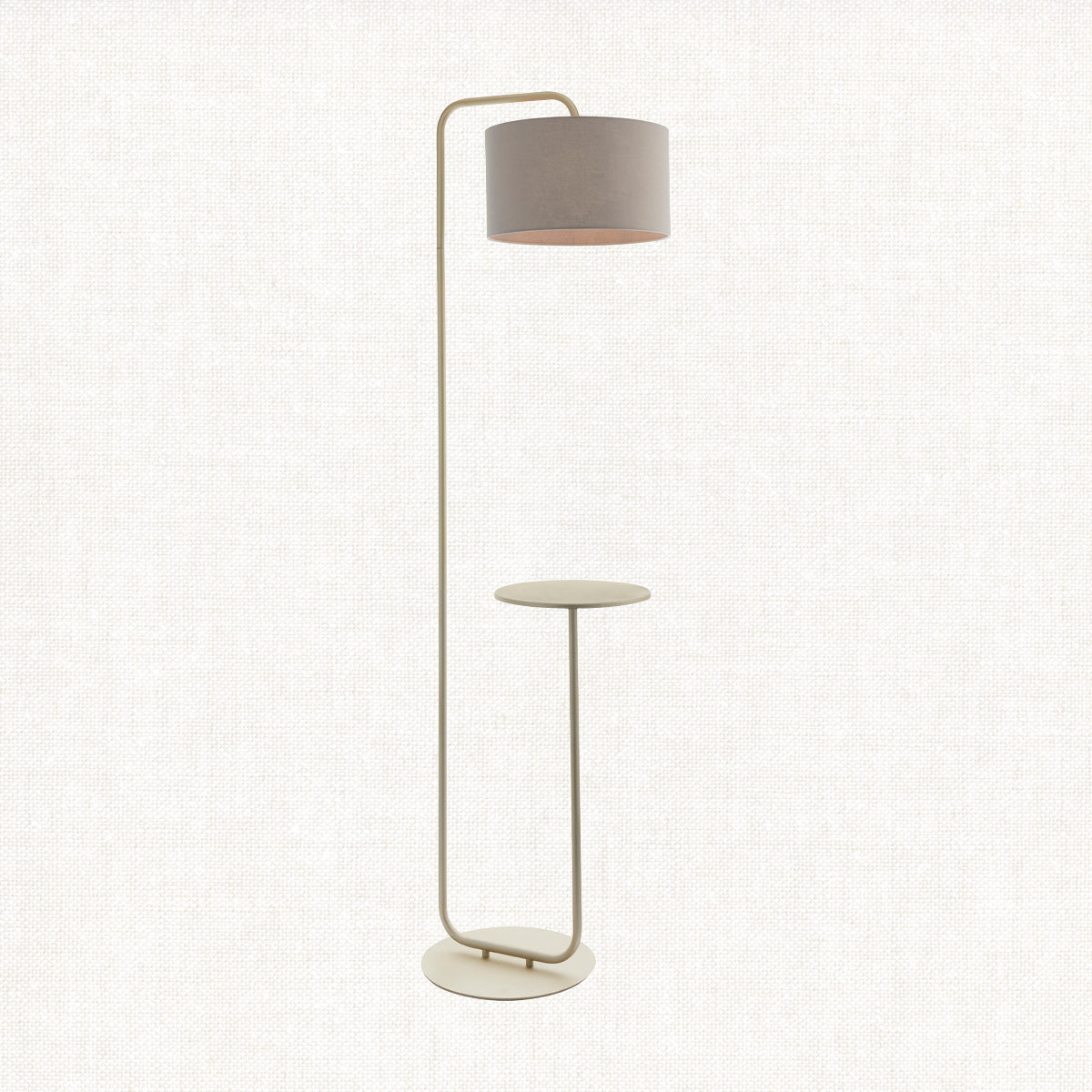 Satin champagne paint & slate grey fabric