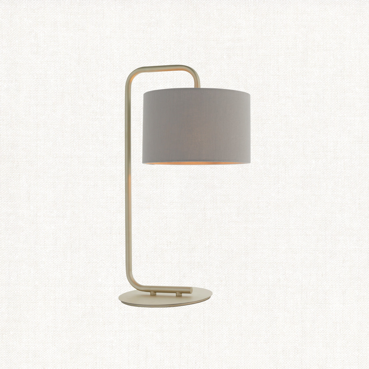 Satin champagne paint & slate grey fabric
