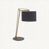 Matt brass plate & black cotton fabric