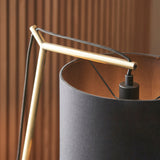 Matt brass plate & black cotton fabric