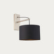 Matt nickel plate & black cotton fabric