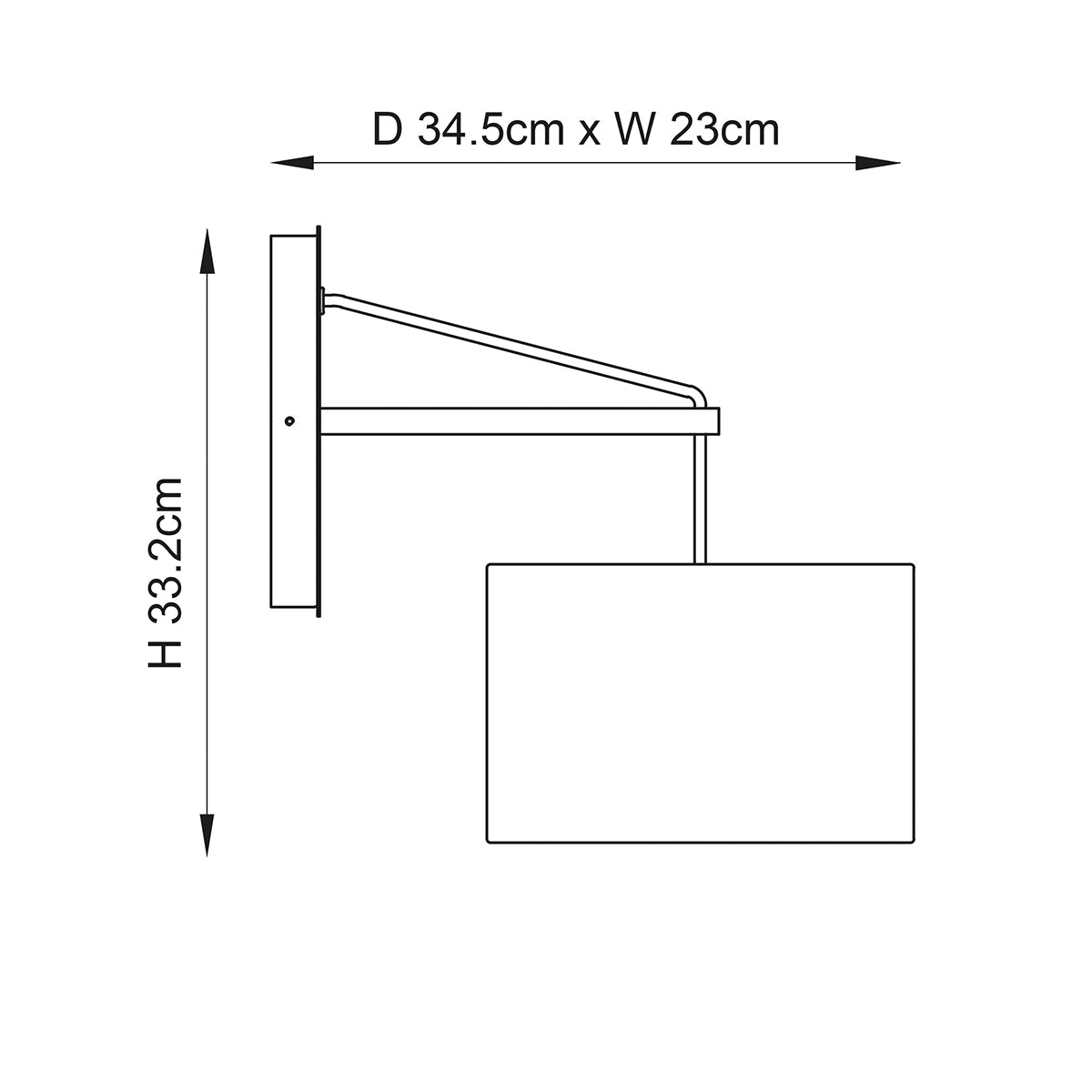 Matt nickel plate & black cotton fabric