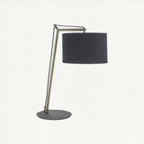 Matt nickel plate & black cotton fabric
