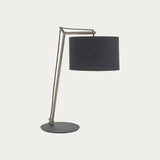Matt nickel plate & black cotton fabric